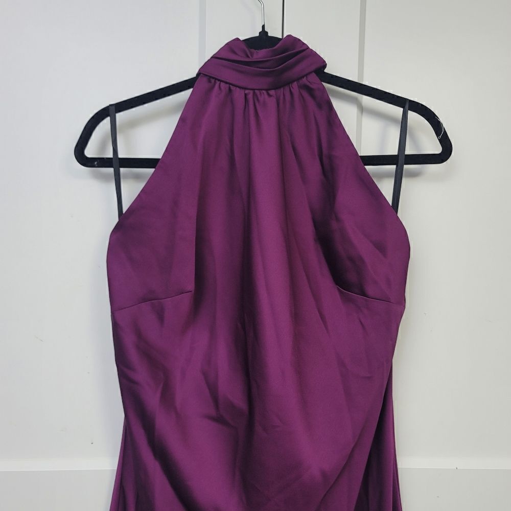 Lovers & Friends Raya midi dress Size Xl Halterneck Satin Revolve - Picture 6 of 9